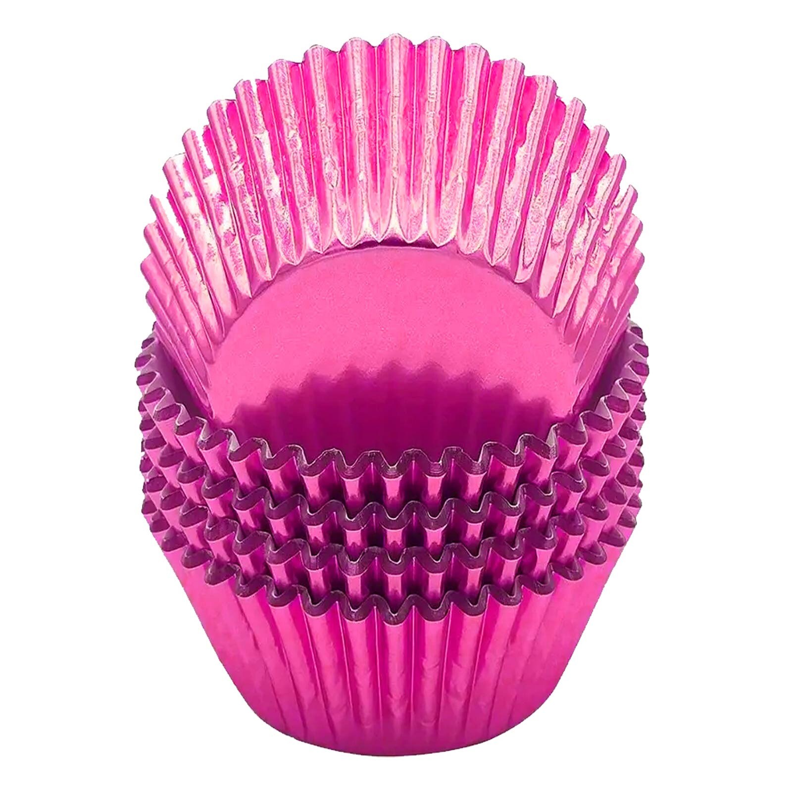 ROSE PINK FOIL STD CUPS 100 PCS