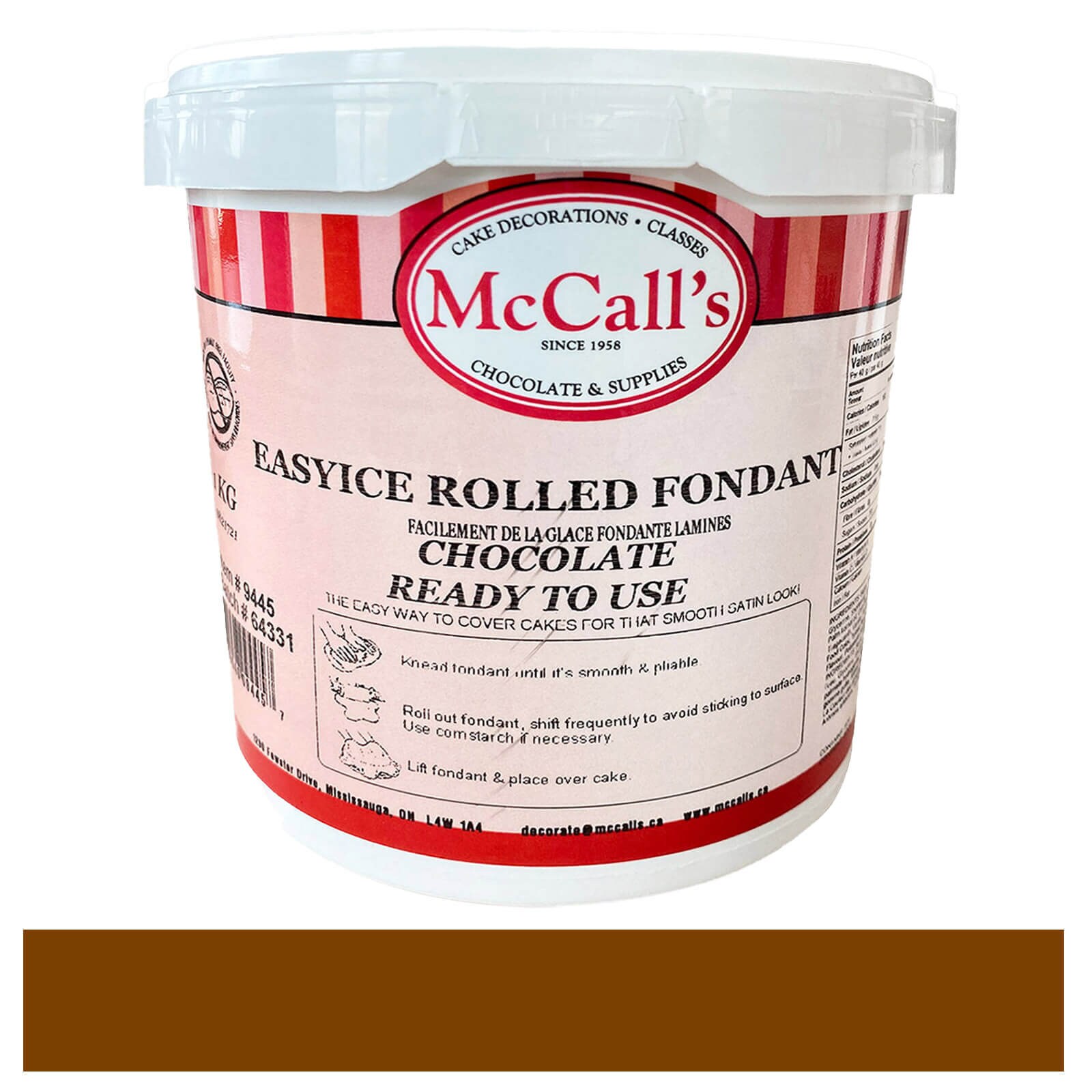 EASYICE CHOCOLATE ROLLED FONDANT - 1 KG