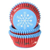 SNOWFLAKES & REINDEER STD CUPS 100 PCS