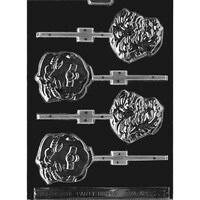 MOLD - MR & MRS CLAUS HEAD LOLLY 2 1/2" 2 EA (4)