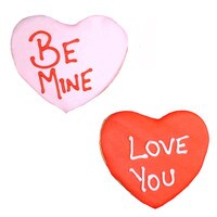 BE MINE AND LOVE YOU VALENTINE COOKIES 3" - 24 PER BOX