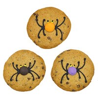 CHOCOLATE CHIP COOKIES 4" VANILLA SPOOKY SPIDER -  24 PER BOX