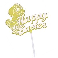 YELLOW "HAPPY EASTER" WITH CHICK PICK - 11"