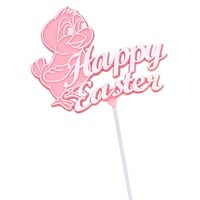 PINK "HAPPY EASTER" WITH CHICK PICK - 11"