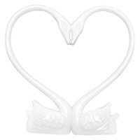 WHITE SWAN HEART TOPPER 5 1/2"