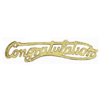 "CONGRATULATION" FOIL SCRIPT 3" 12 PC