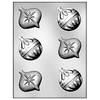 MOLD - CHRISTMAS ORNAMENTS 2 3/4" (6)