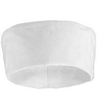  WHITE CLOTH PILL BOX CAP WITH VELCRO CLOSURES