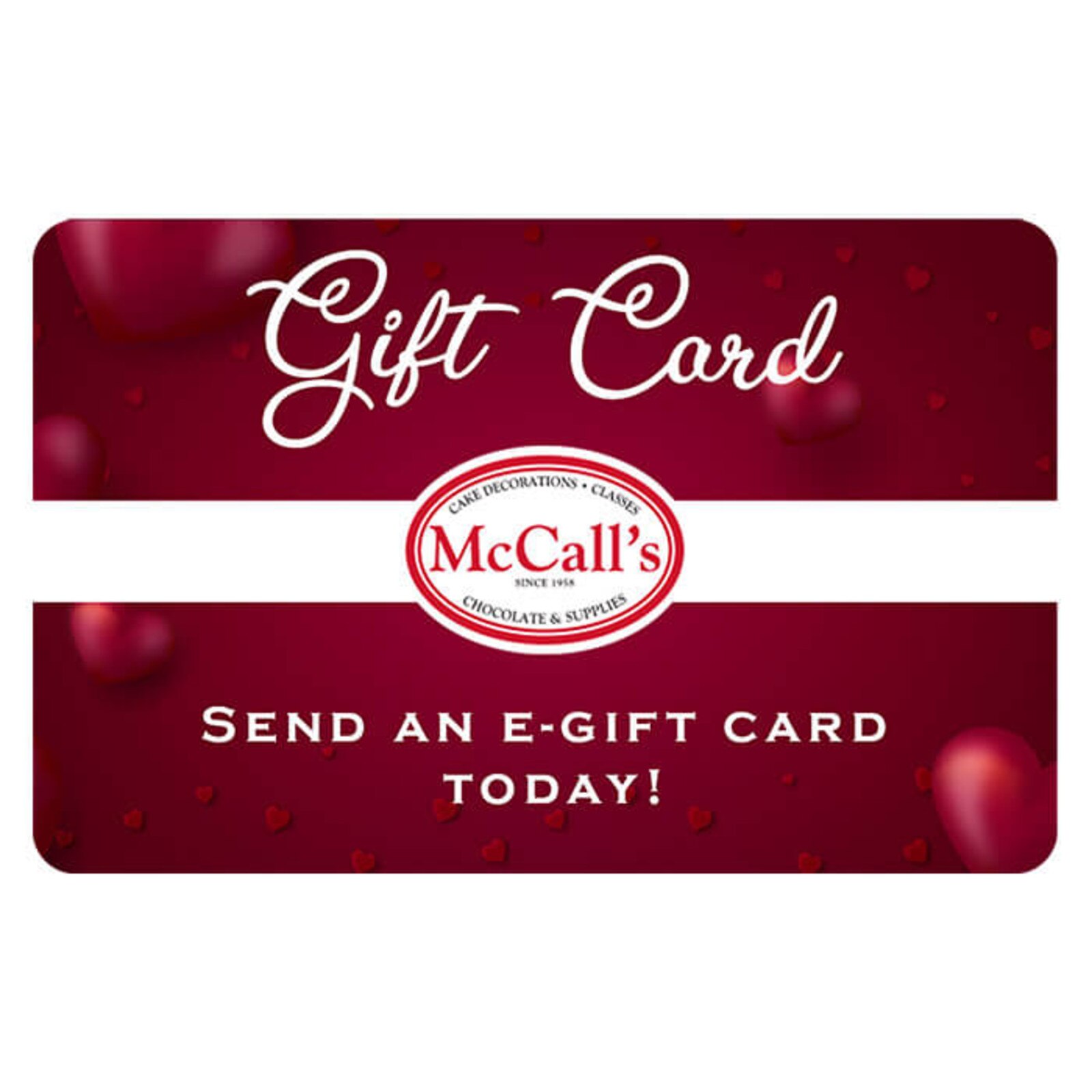 MCCALLS GIFT CERTIFICATE