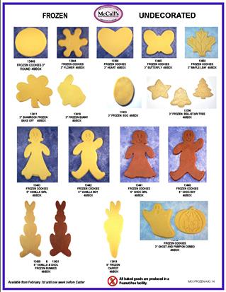 Frozen Undecorated Cookies