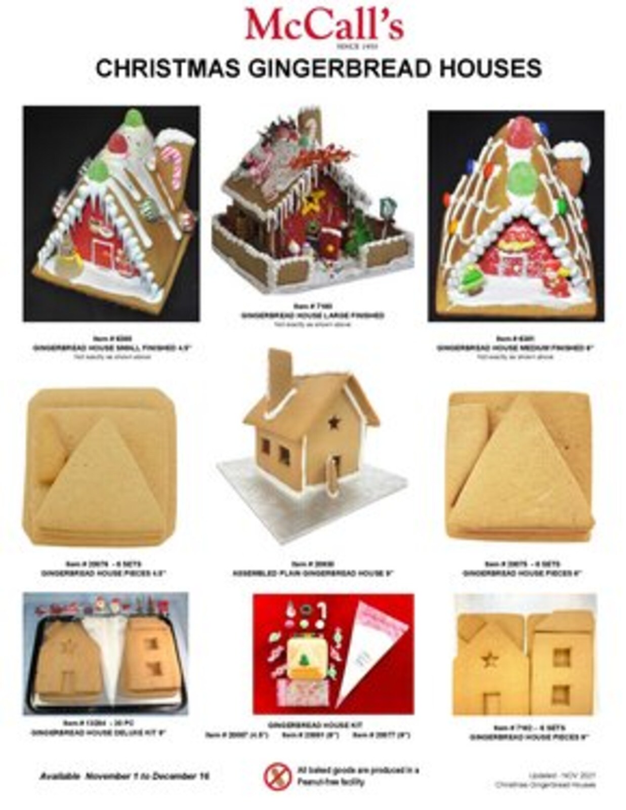 MCCALLS CHRISTMAS GINGERBREAD HOUSES